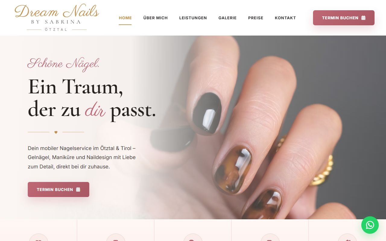 Vorschau der Website Dream Nails by Sabrina