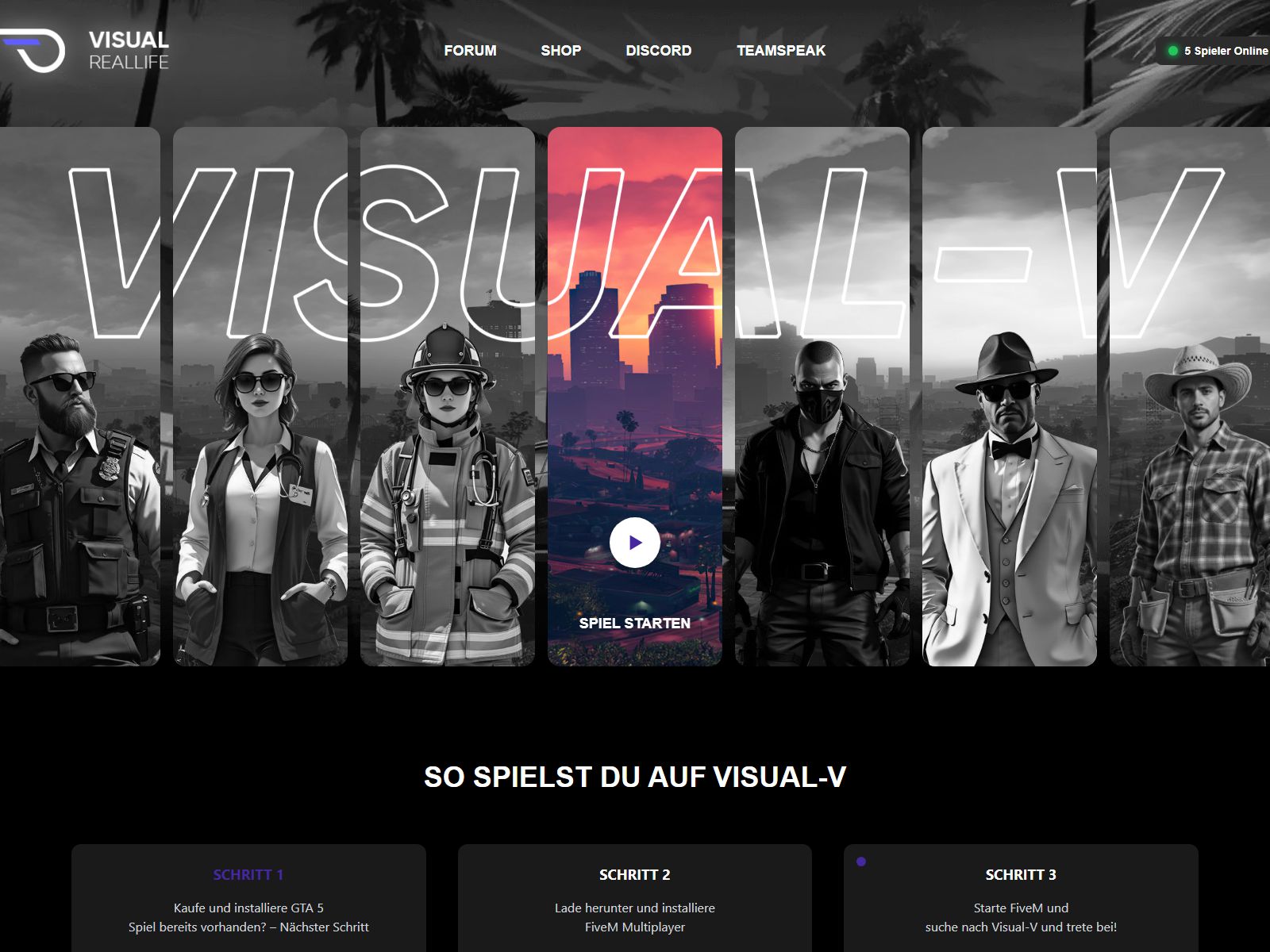Vorschau der Website Visual-V Reallife